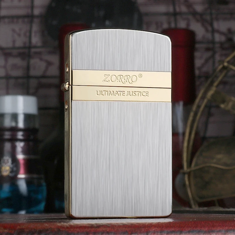 【ZORRO超薄系列】超薄金拉丝煤油打火机