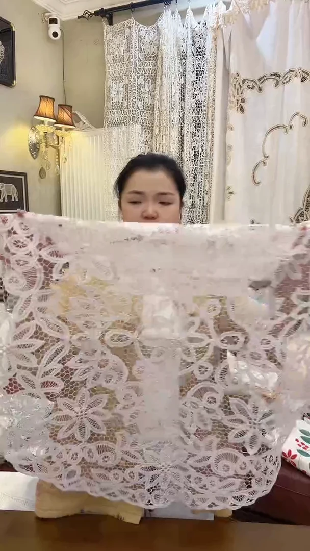 棉淡粉色90cm圆桌布搭盖巾