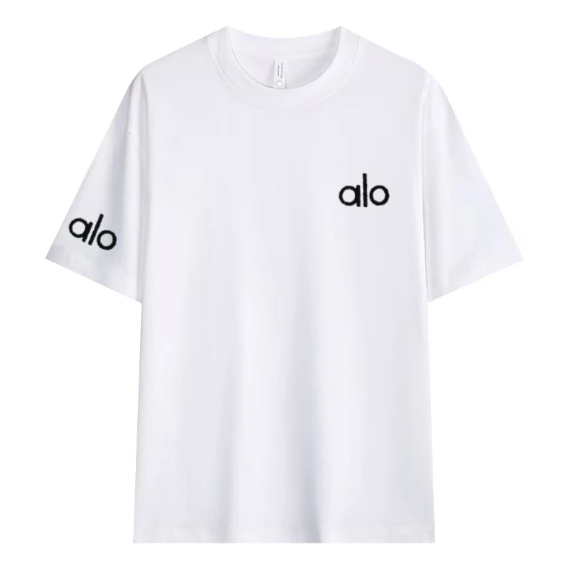 『ALA』夏季新款落肩男女情侣中性休闲圆领短袖T恤