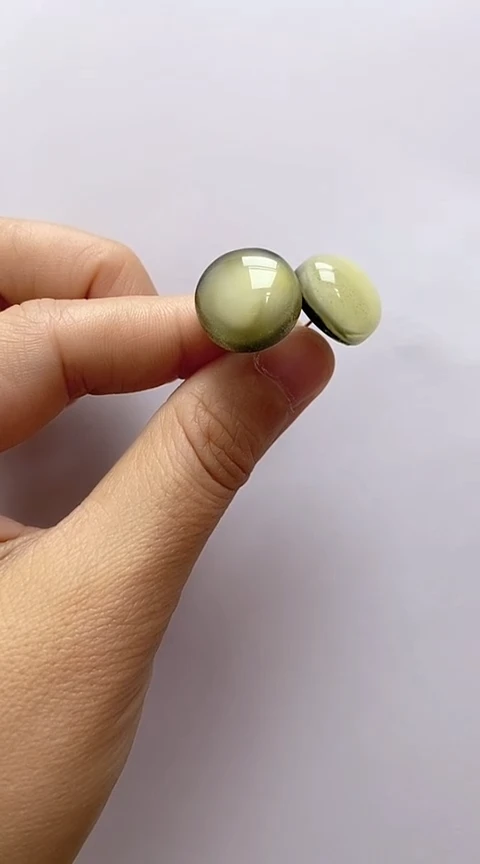 【闪购商品】琥珀裸石银S925镶嵌琥珀耳钉