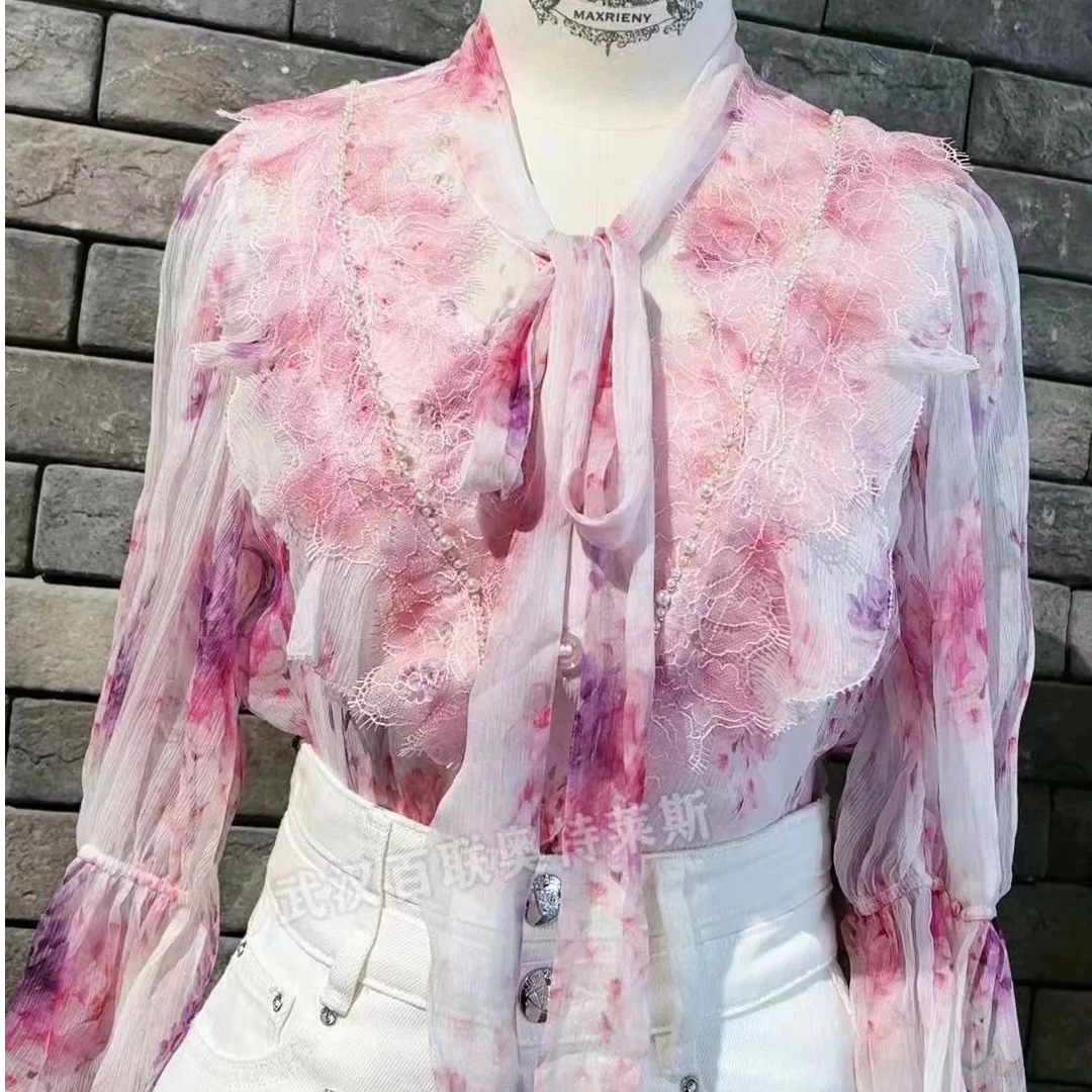 【蜜思仝】MAXRIENY桑蚕丝碎花衬衫