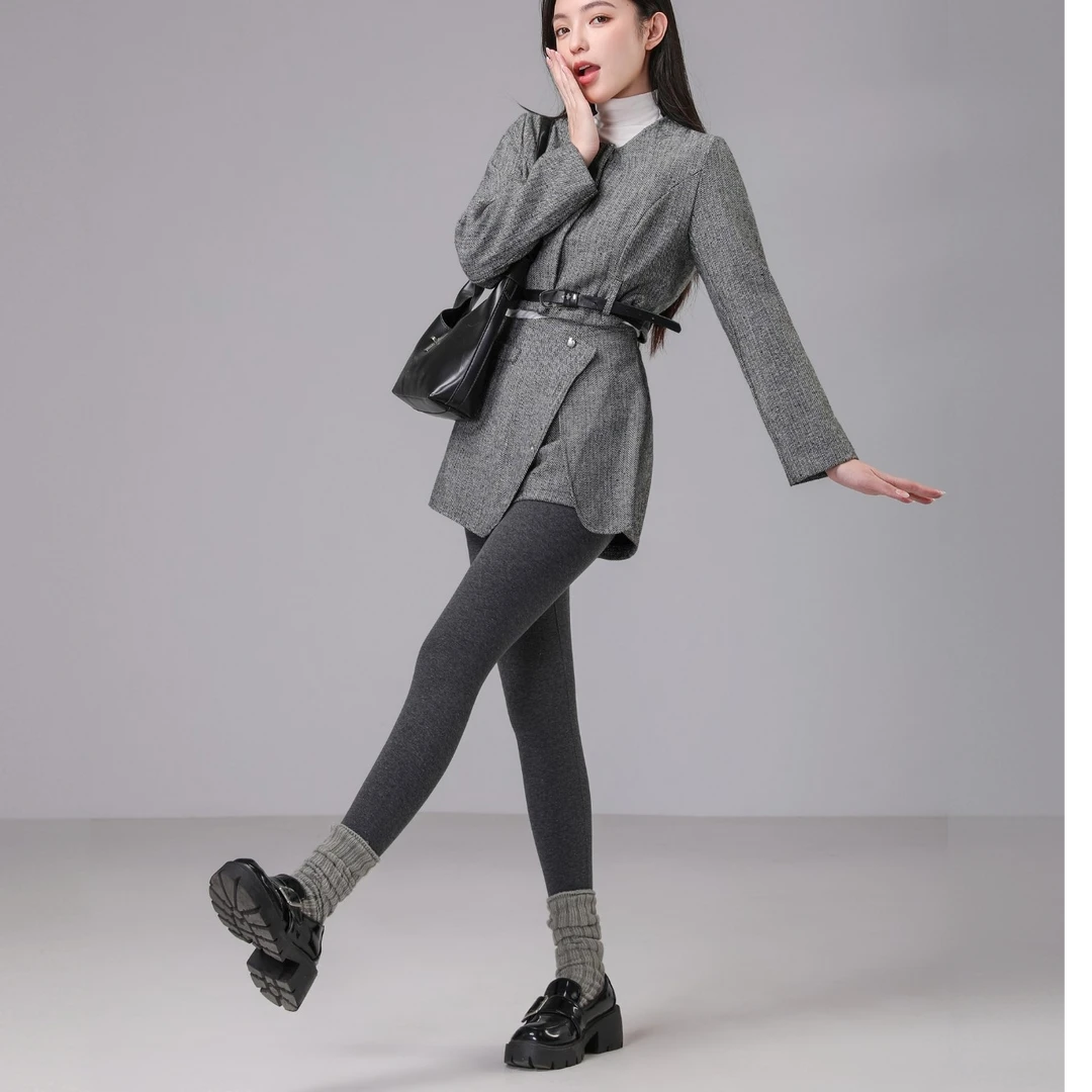 【云棉有氧裤精梳棉】发热打底裤高腰收腹外穿休闲裤高弹力保暖裤