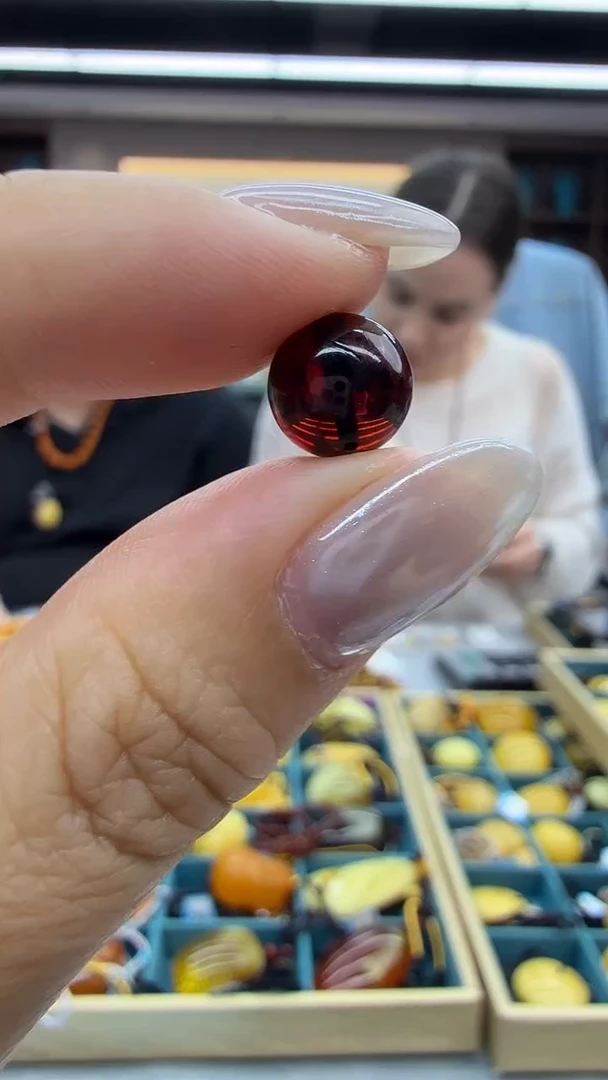 琥珀颈饰未镶嵌4秒拍号 假一罚三 9mm