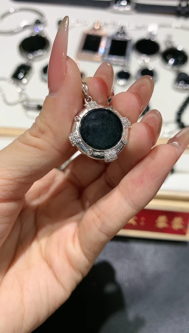 【闪购商品】翡翠吊坠(不含链)银S925镶嵌14多人多样性随机发货1件