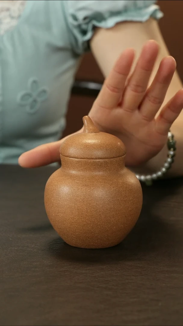 紫砂茶叶罐直播福利五彩段葫芦罐