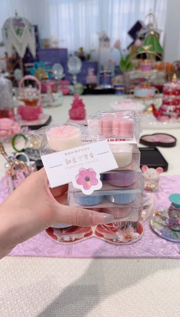 温茶香氛蜡4盒+1蝴蝶+1花瓣