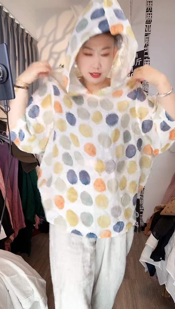 亚麻大码女装上衣裤子