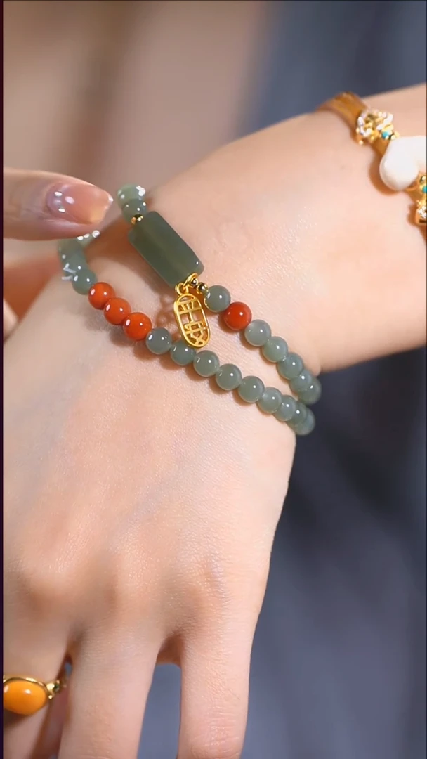 未镶嵌手链和田玉和田双圈