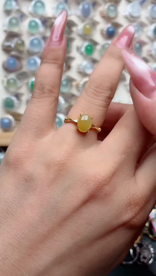 银S925镶嵌戒指翡翠.