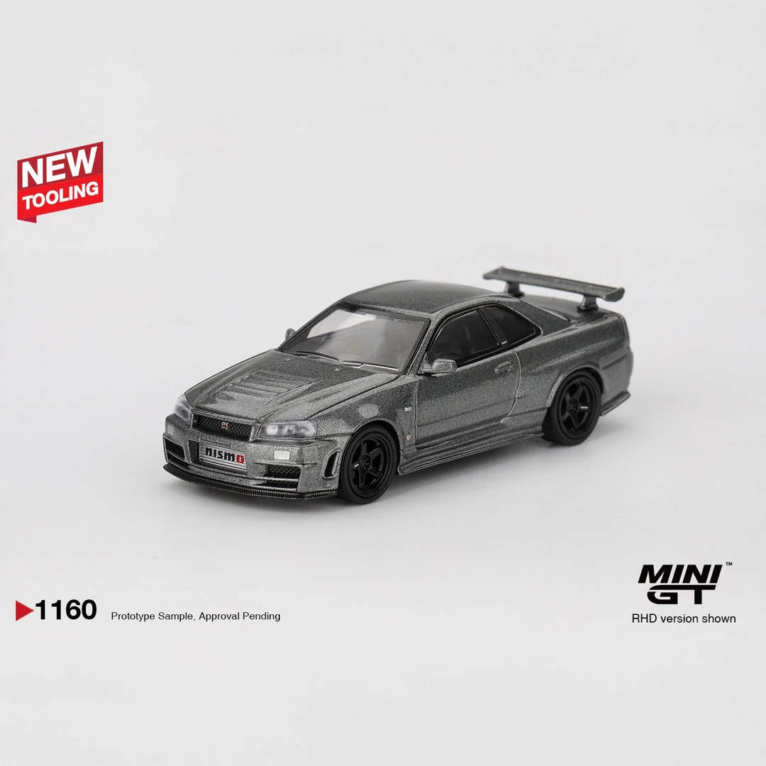 预售MiniGT 1:64 日产 Skyline GT-R R34 暗金属灰 MGT01160-CH
