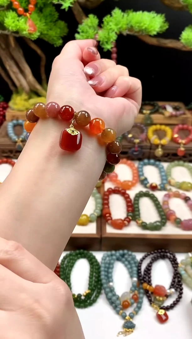 未镶嵌玛瑙手饰多宝无事牌10