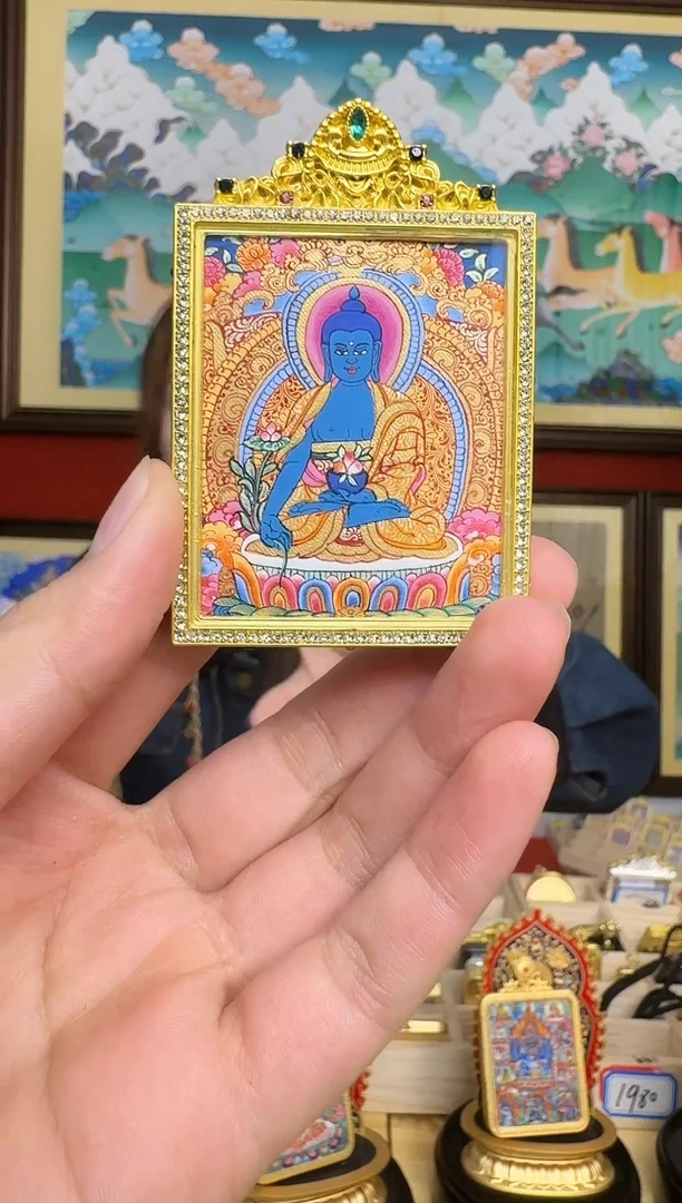 吊坠药老师-热贡纯手绘-安安