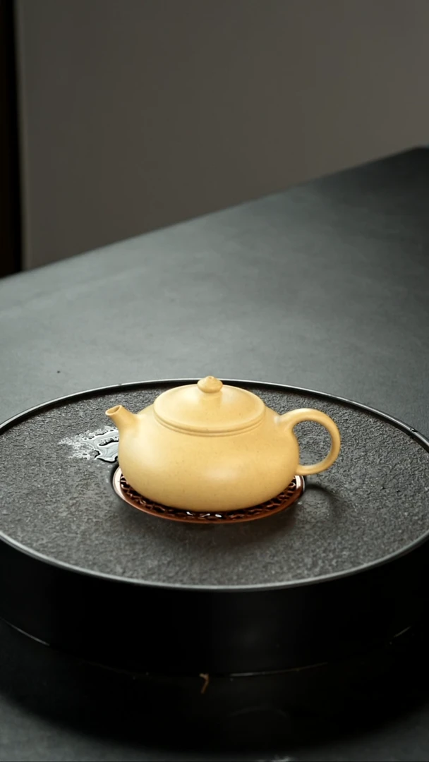 茶壶紫砂精挑大水潭梨皮本绿寒江160cc