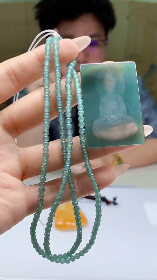 【闪购商品】定制翡翠未镶嵌4688ty-毛货挂件赠珠链135