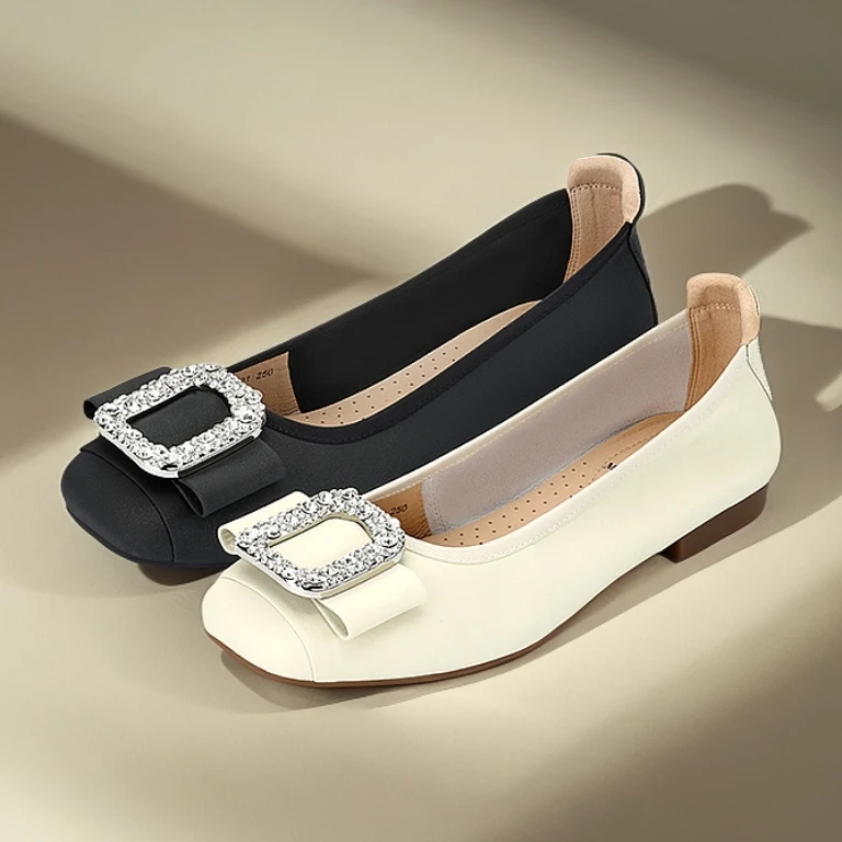 敏哥-Magic Garden黑色丝绸羊皮女皮鞋银河蛋卷MG241Q001-B