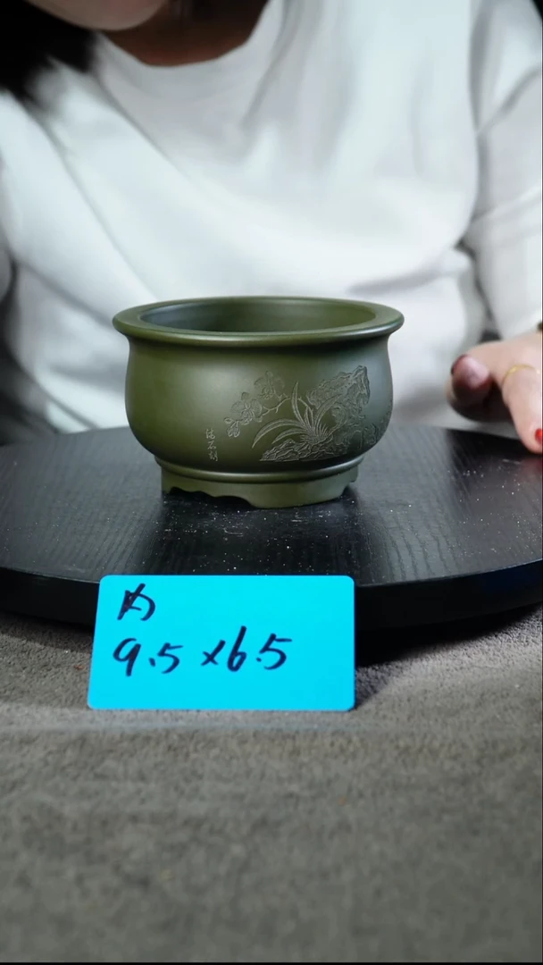 宜兴紫砂花盆小盆