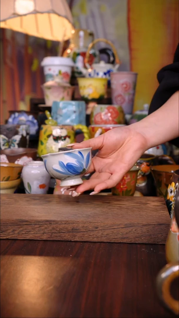 杯子陶泥垚手作 景德镇手工手绘陶瓷器物