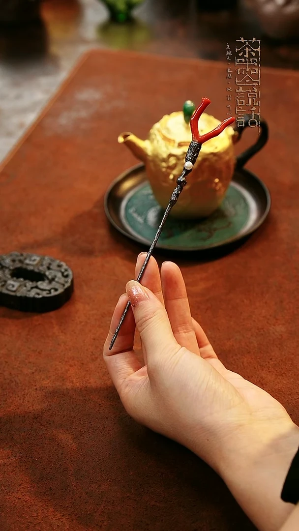 纯银手作茶拨。。。。。