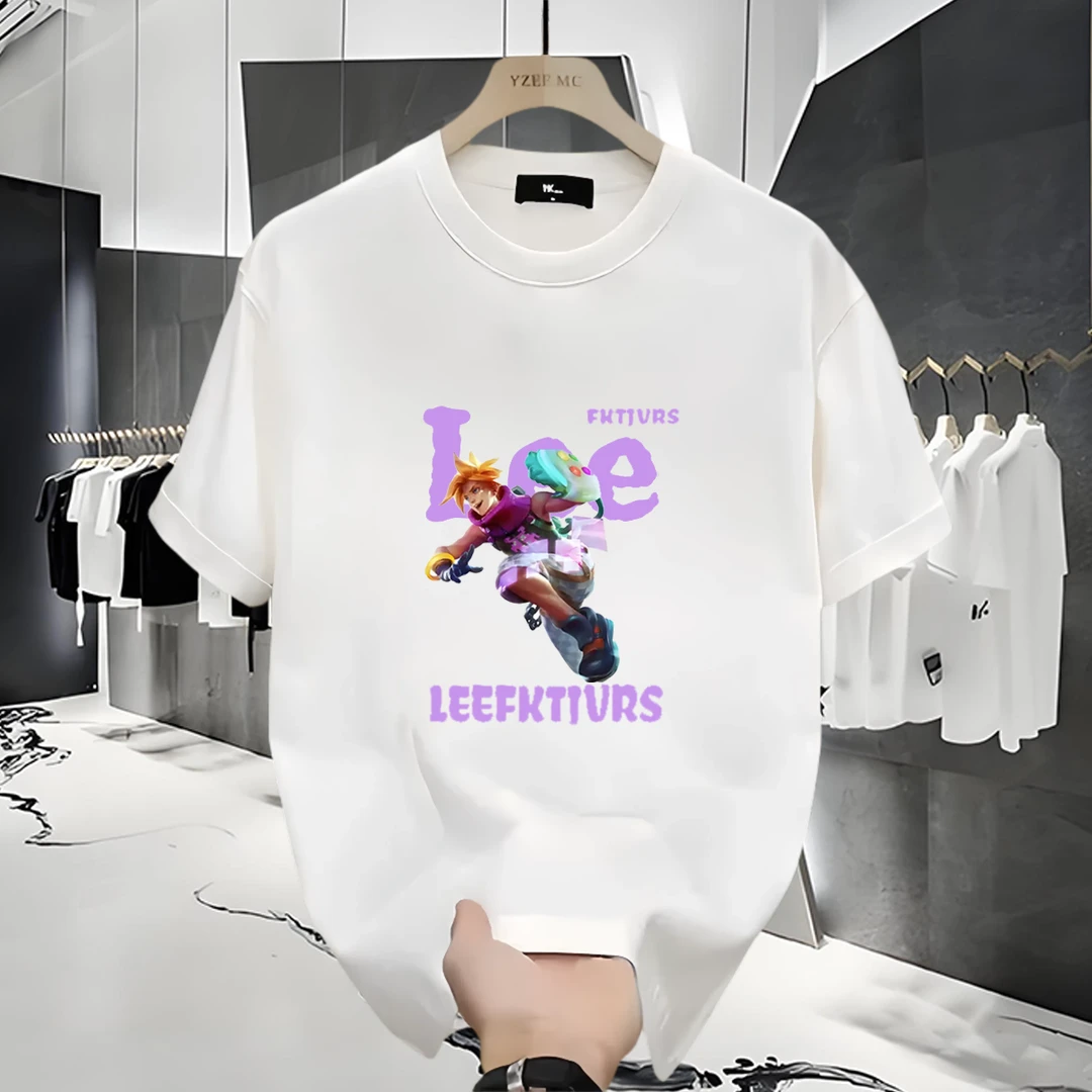 撸啊撸短袖T恤纯棉男士运动休闲百搭品质宽松潮流印花圆领时尚