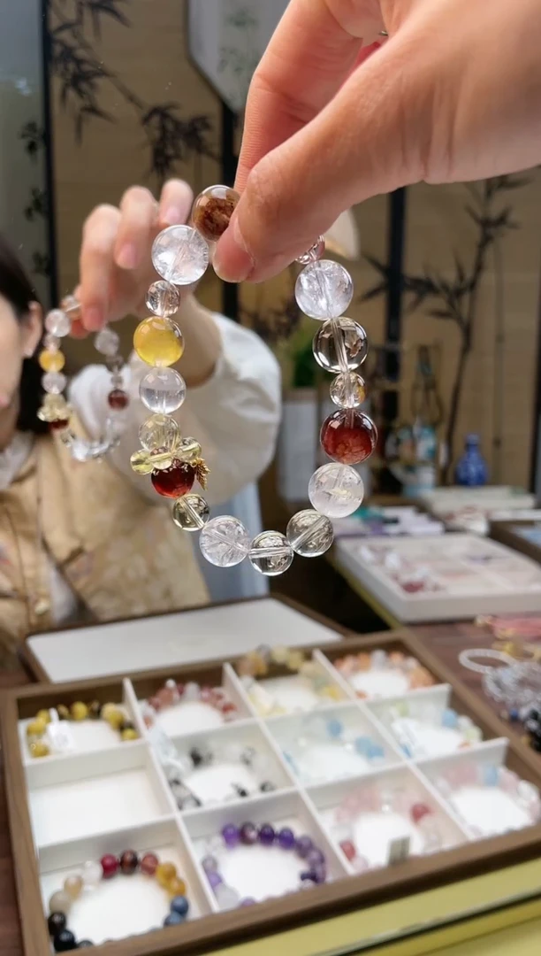 【闪购商品】水晶手链未镶嵌白水晶胶花