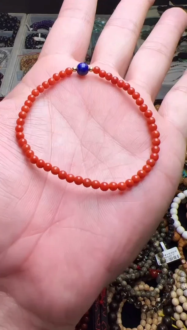 手链未镶嵌南红玛瑙南红小米珠单圈手串