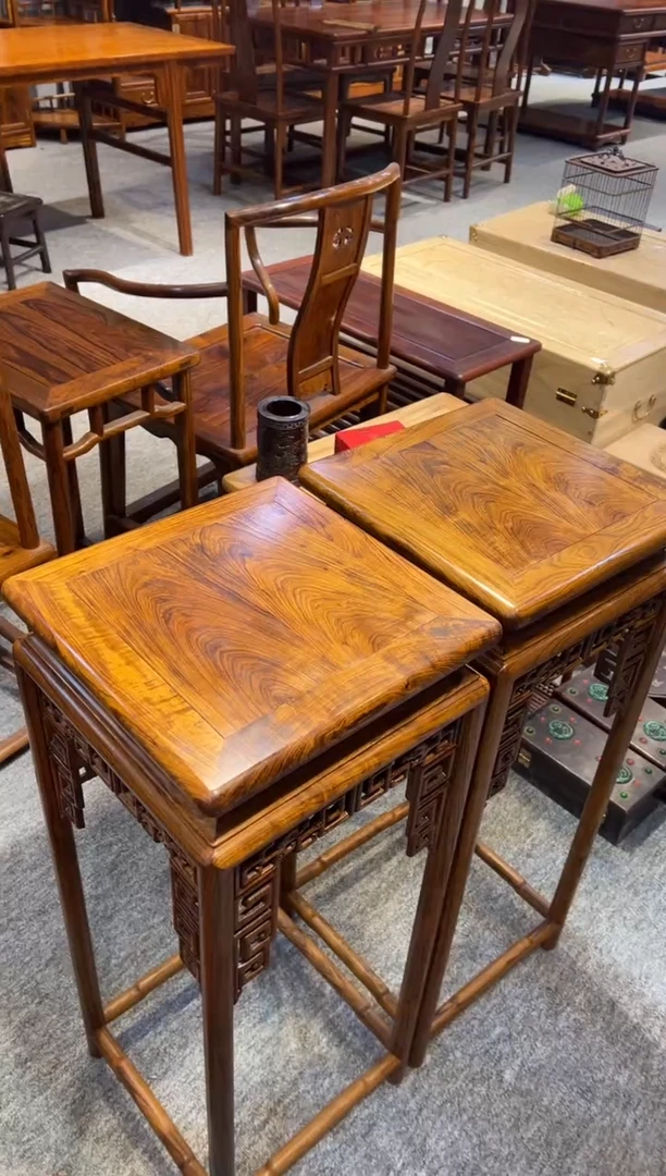 木文*花架 花架 红木家居