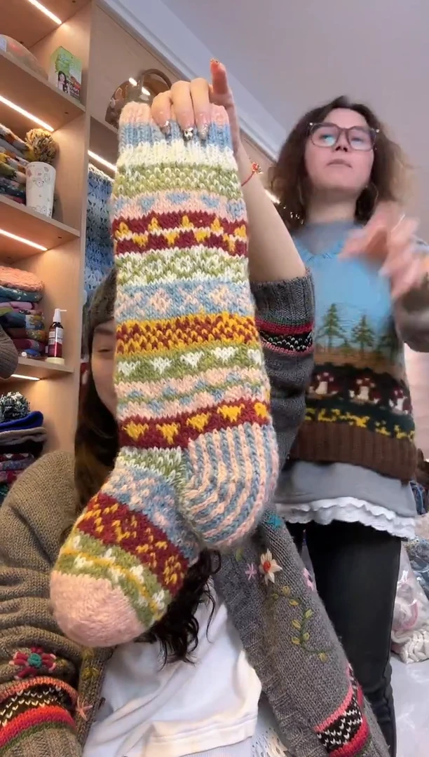 棉百羊毛针织地板袜