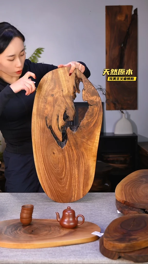 木北美黑胡桃原木.干裂疤结不属于商品质量问题完美主义者慎拍