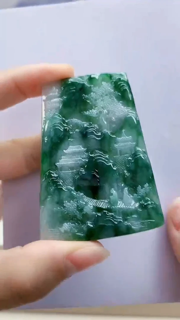 未镶嵌定制翡翠4831lr-毛货挂件15