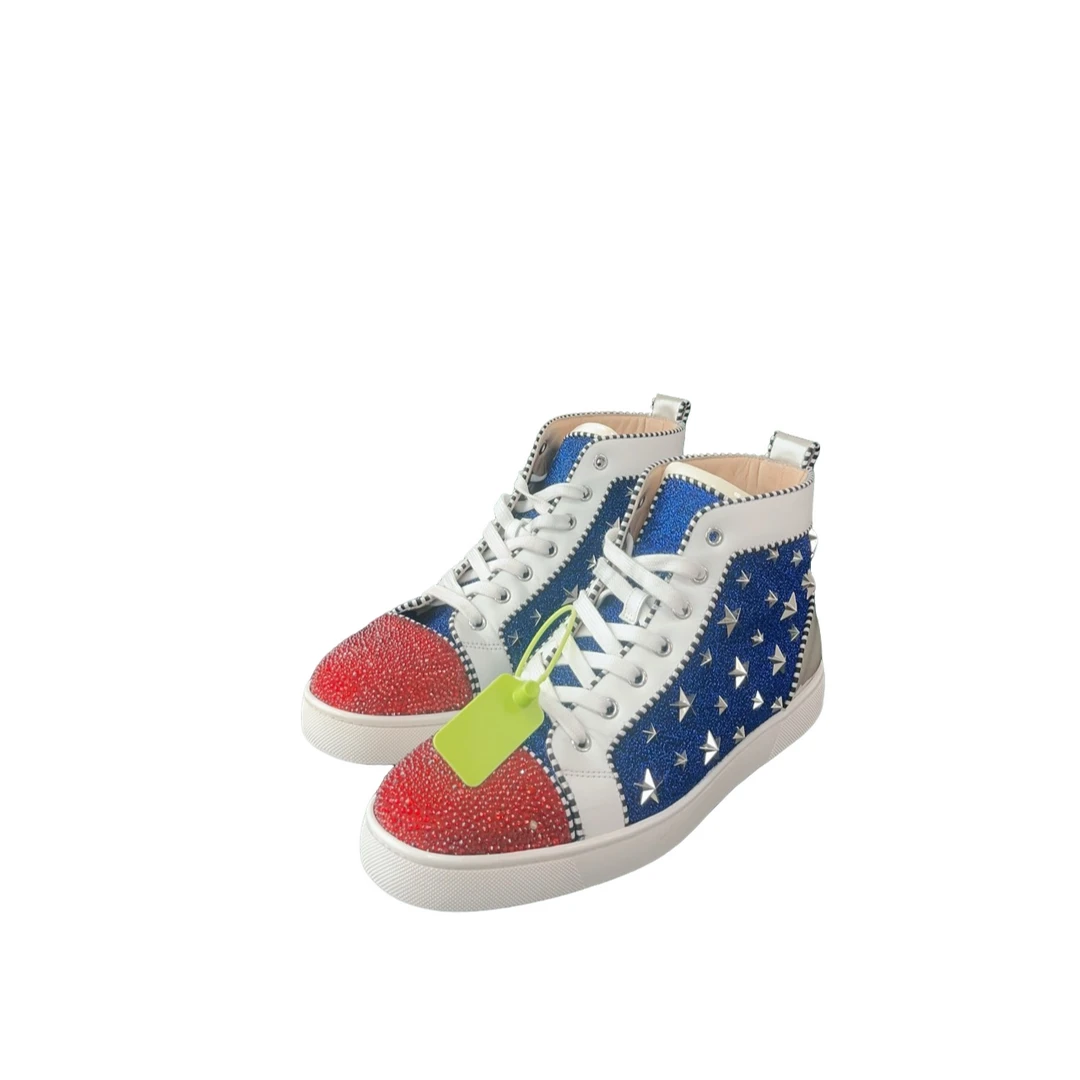 95新 Christian Louboutin/克里斯提·鲁布托 彩钻板鞋41.5码d1587