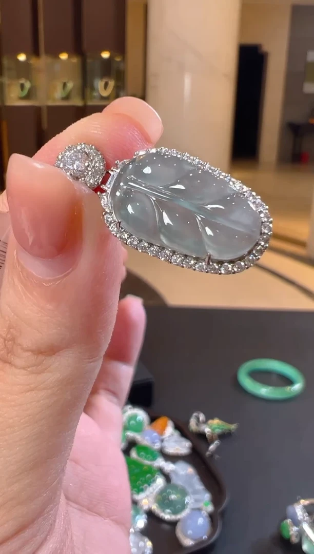 翡翠银S925镶嵌吊坠(不含链)天然A货翡翠HCH45多样性发一