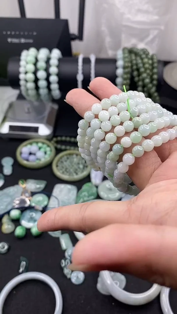 未镶嵌手链翡翠小珠子