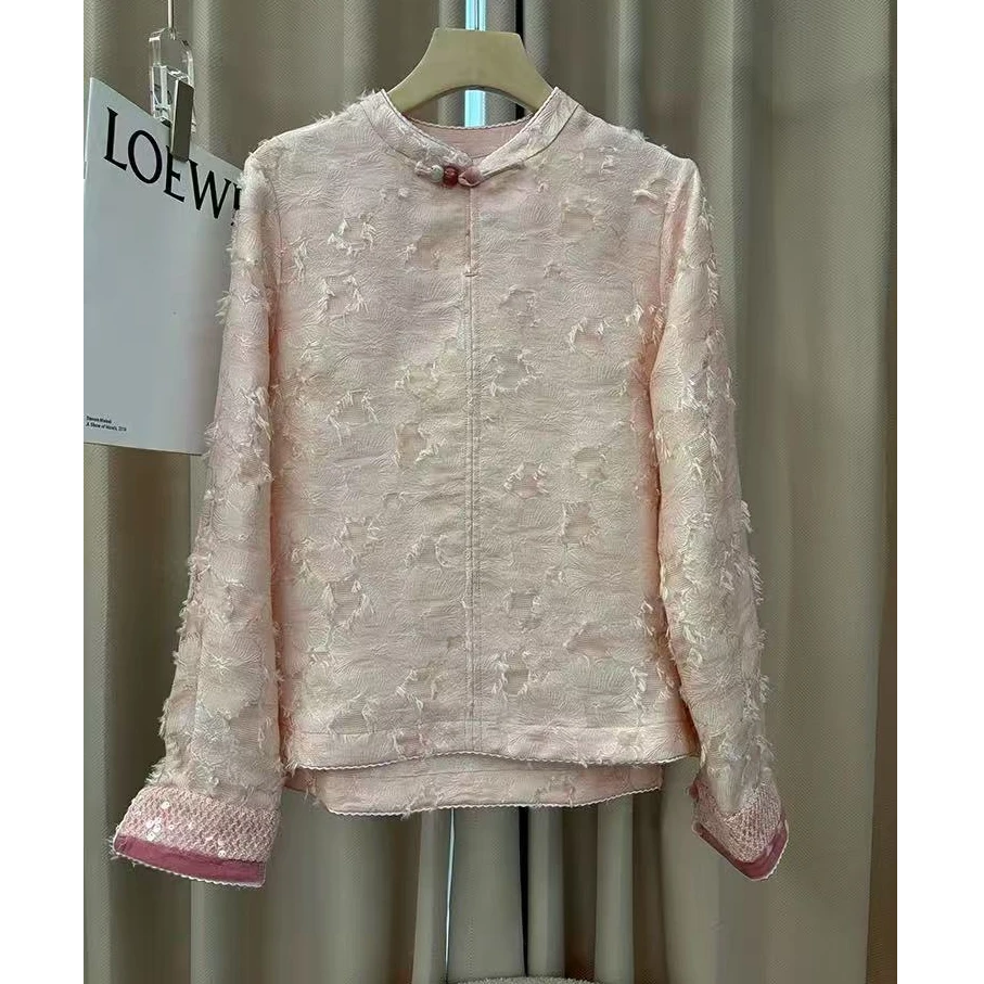 D31179南油爆款长袖百搭新中式国风衬衫