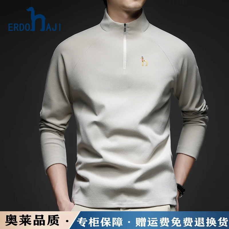 奥特莱斯撤柜丨专柜正品秋冬季新款半拉链男士爆款保暖德绒打底衫