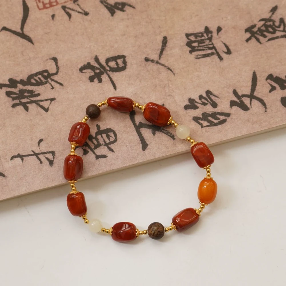 南红沉香蜜蜡手串ZC10A204003