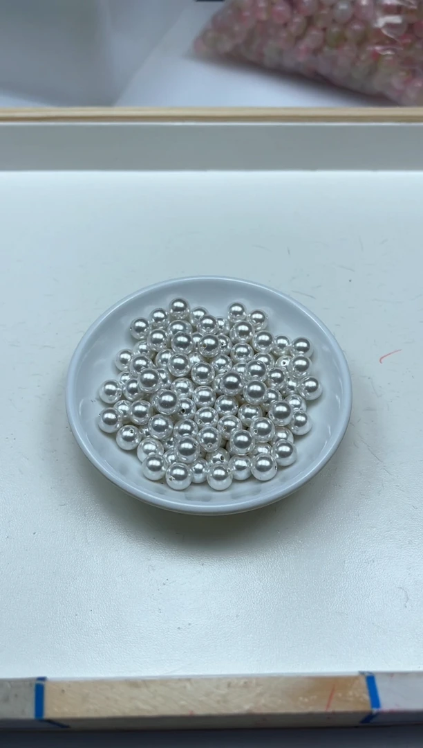 未镶嵌拼合珍珠（马贝珠）散珠B781 白贝珠8mm25个9元