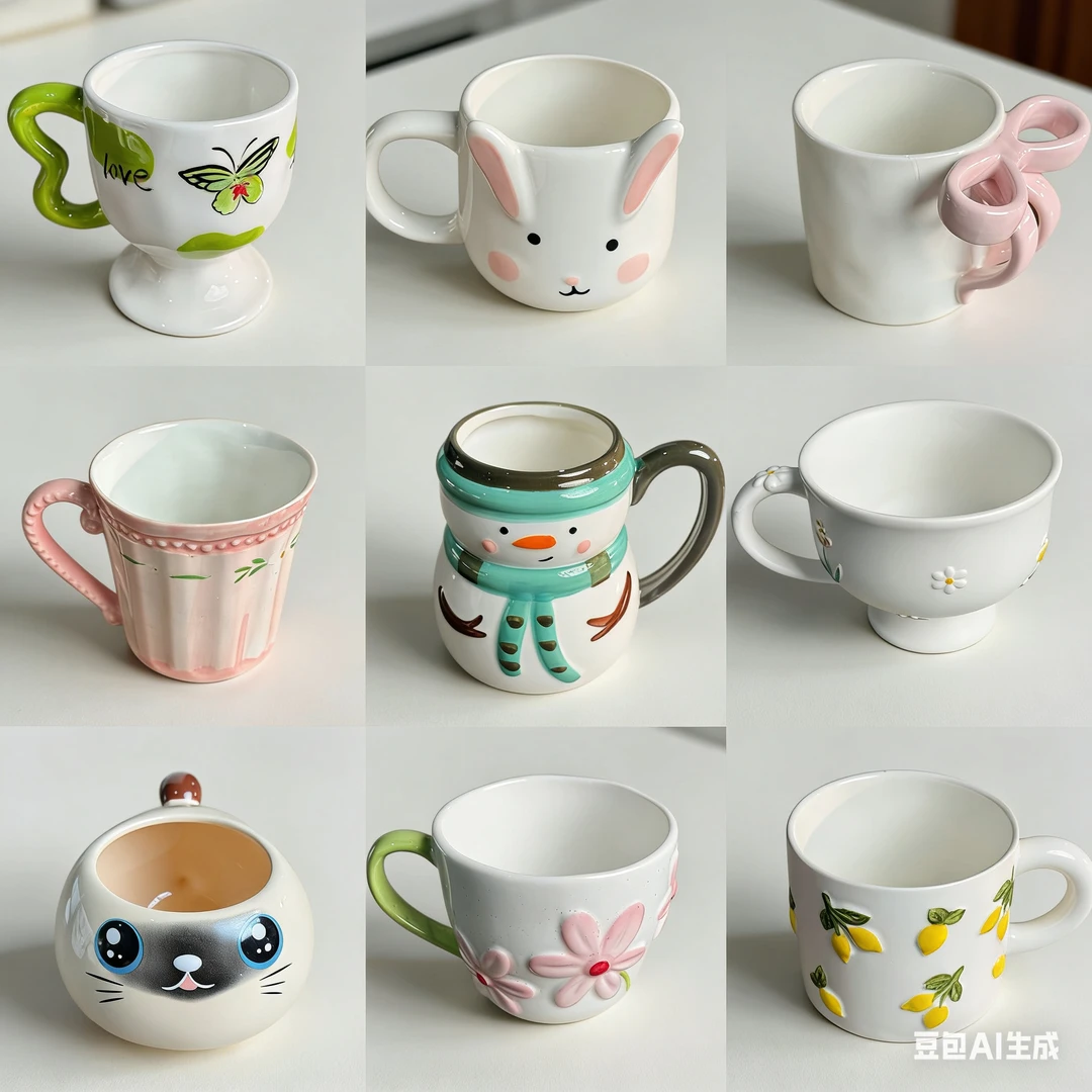 601-800胖dudu马克杯高颜值家用办公喝水杯咖啡杯任选（微瑕）