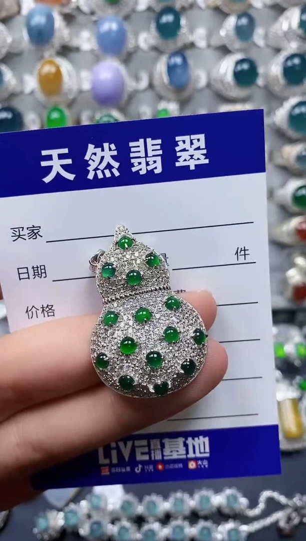 【闪购商品】翡翠颈饰银S925镶嵌0100