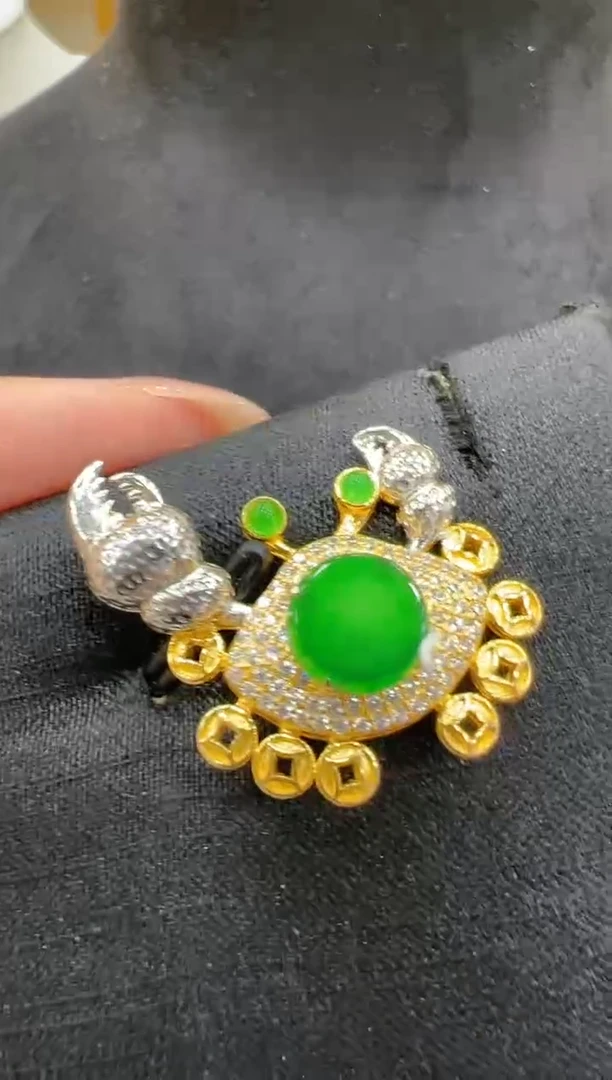 吊坠(不含链)银S925镶嵌翡翠多样性团购发一件