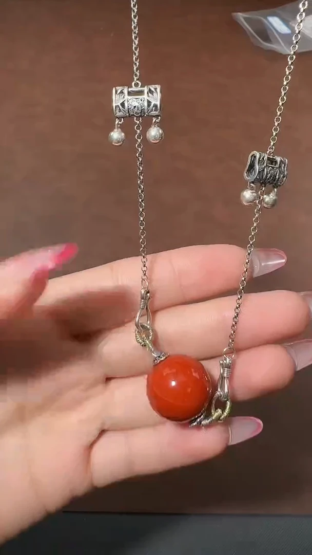 未镶嵌1南红玛瑙暗**合  B4258 多样性发货其一