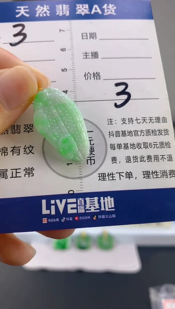 【闪购商品】翡翠颈饰18K金镶嵌天然A货翡翠 3
