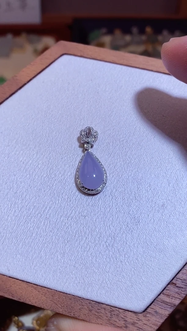 翡翠18K金镶嵌吊坠(不含链)柒*～111111