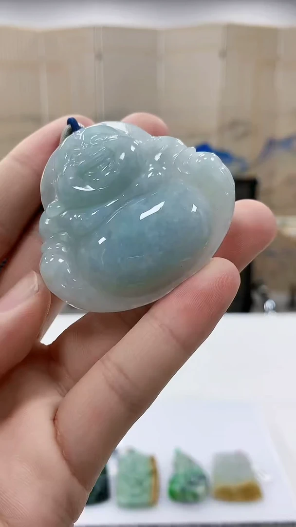 【闪购商品】定制翡翠未镶嵌4812bb-毛货挂件26