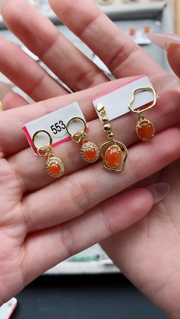 银S925镶嵌戒指翡翠一*天然缅甸翡翠A货111-10-4/5