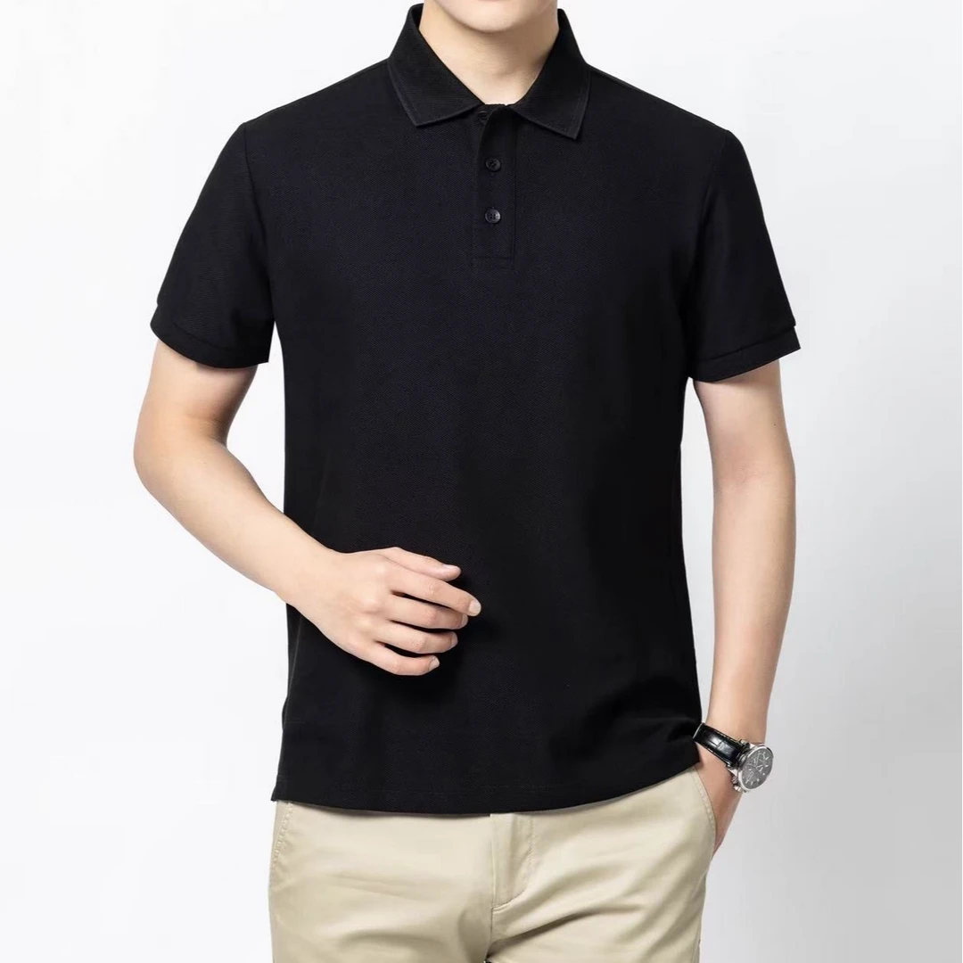 S·Y·C【酷雅绅士】高端POLO领 桑 蚕 丝 + 亚 麻 商务休闲男士T恤