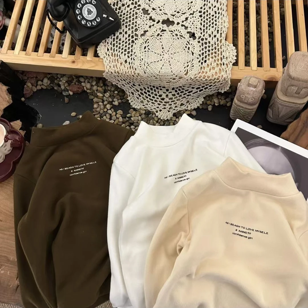 EK 2024秋冬新款印花三排小字母百搭打底T恤 59138-1