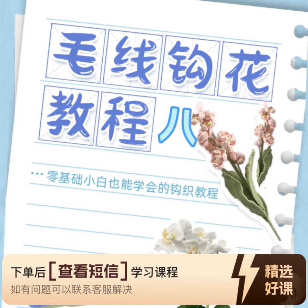 各种毛线钩AI花八（海豚版（留意短信解锁课程）