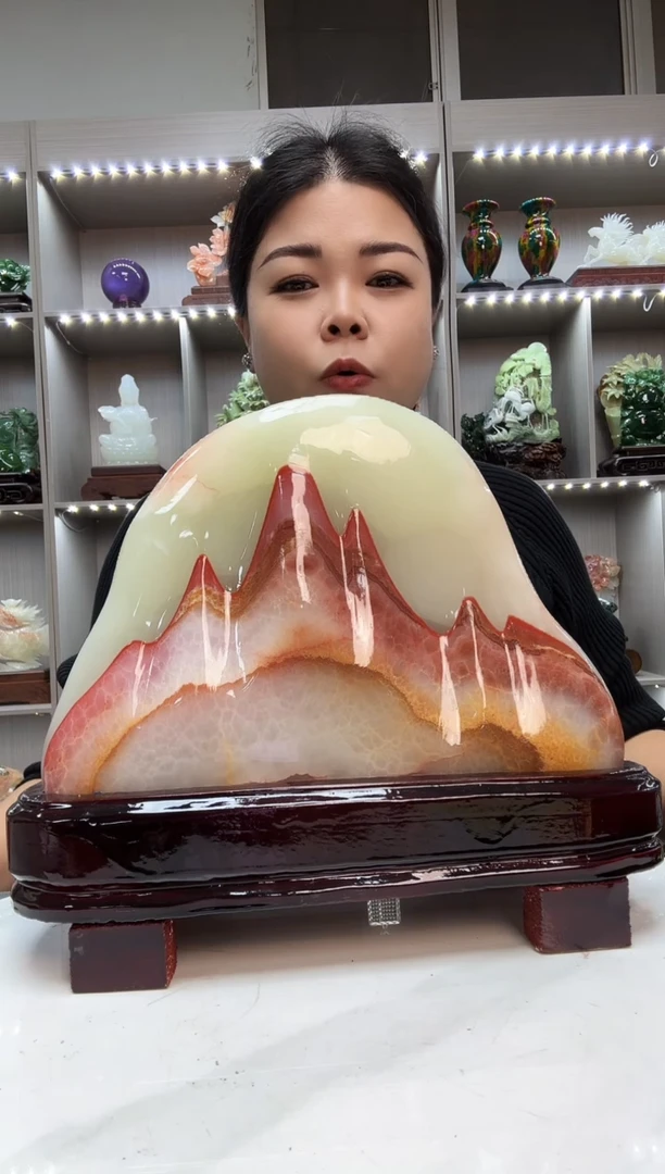 石材天然石材家居摆件办公室客厅玄关高档摆件