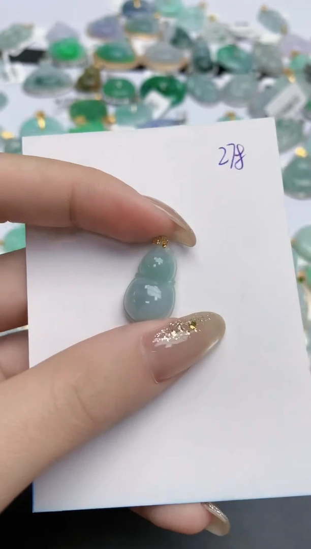 【闪购商品】翡翠颈饰18K金镶嵌天然缅甸翡翠A货