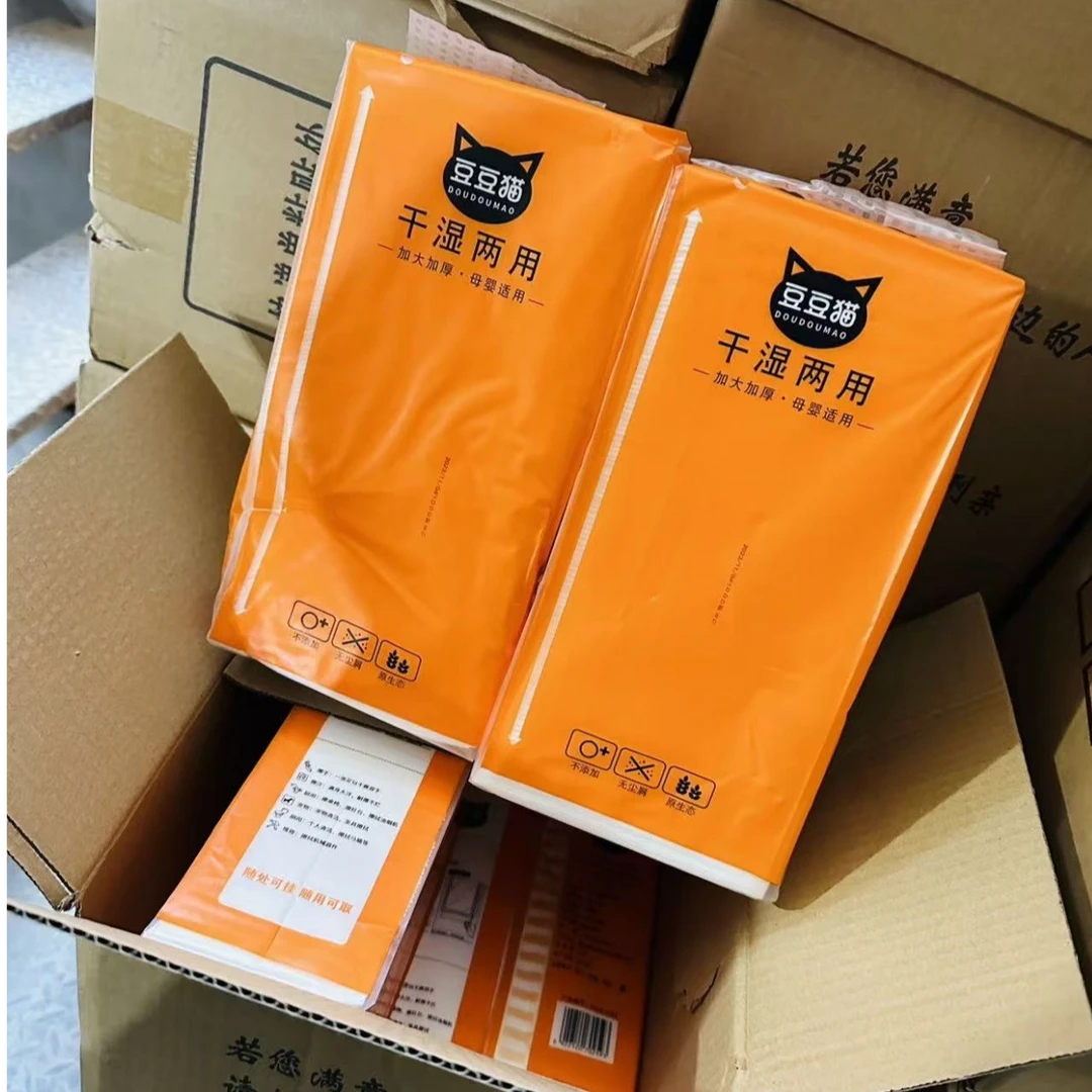 豆豆猫干湿两用抽纸（发6包）